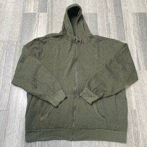 Lonsdale London Fleece Lining Pullover Hoodie Sweatshirt Green Size 3XL